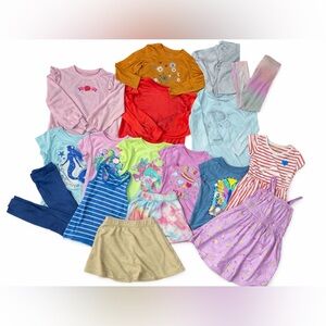 Girls Size 7/8 Clothing Bundle Lot 17 Pieces Dresses Shirts Skirt Leggings